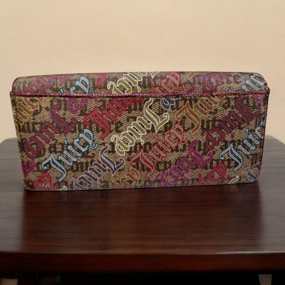 Juicy Couture ✦ Signature Print Wallet ✦ Pink & Gold Accents w/ Bonus Candles - Picture 3 of 13